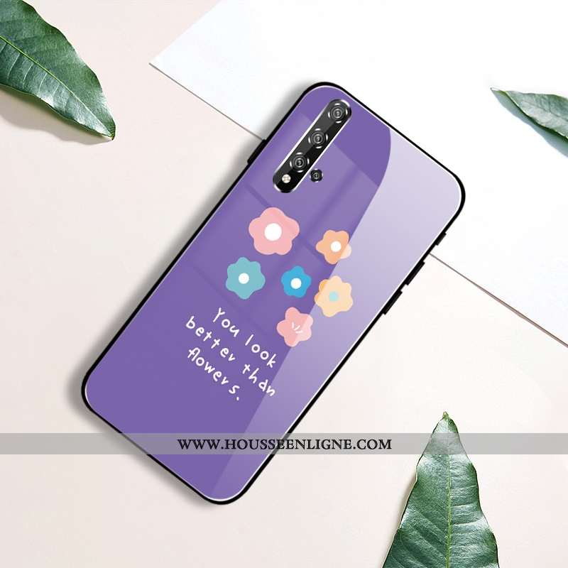 Housse Honor 20 Pro Personnalité Créatif Mode Protection Violet Silicone Coque