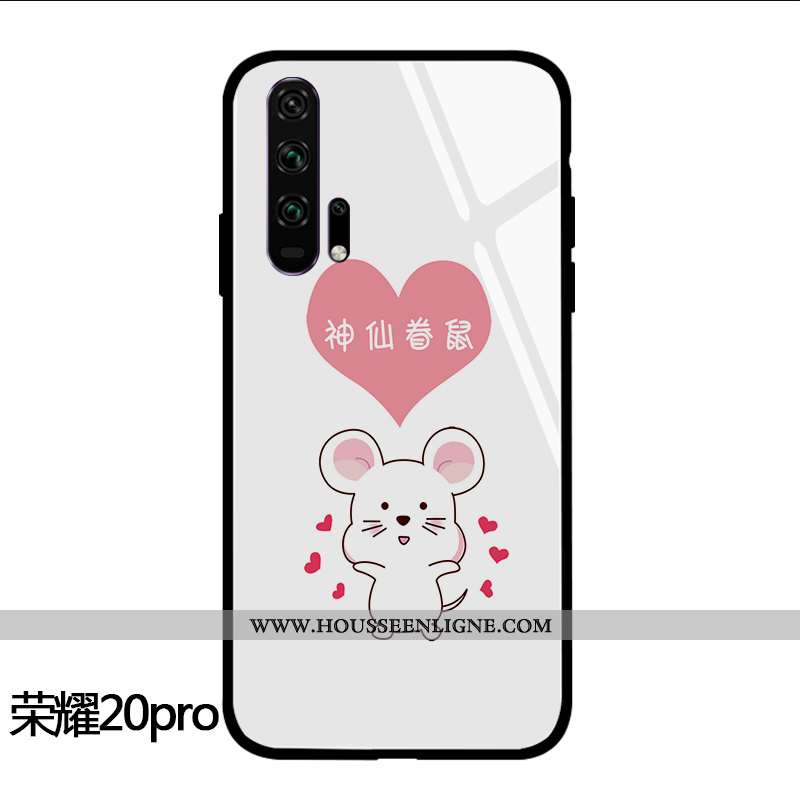 Housse Honor 20 Pro Personnalité Dessin Animé Charmant Noir Verre Nouveau Incassable
