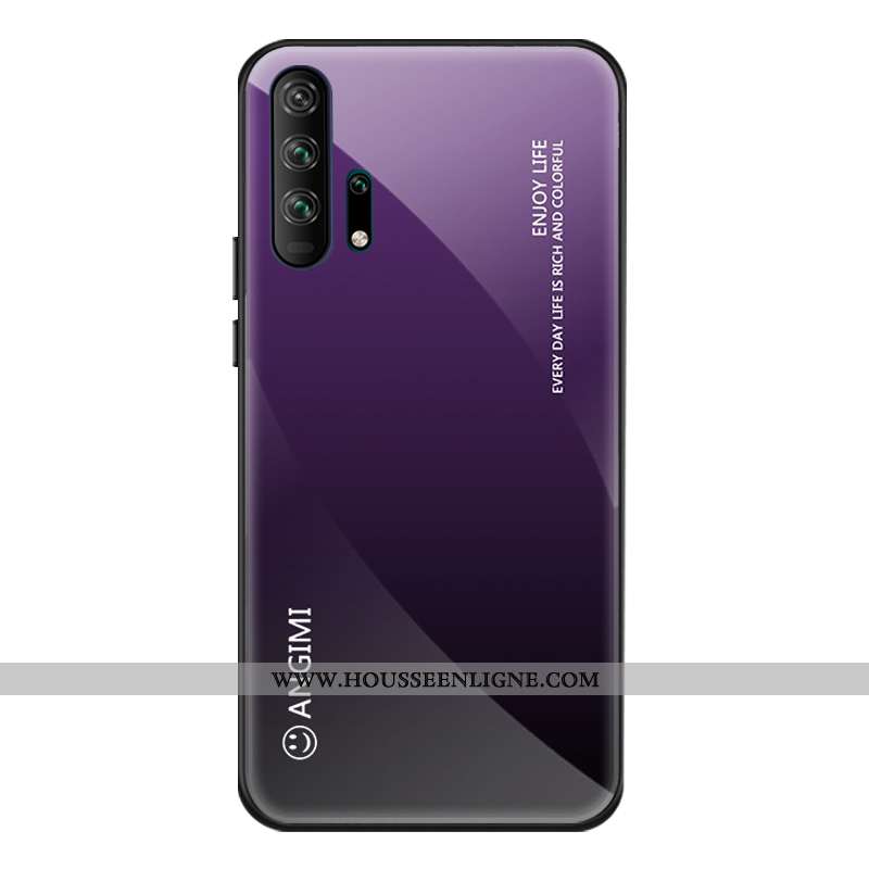 Housse Honor 20 Pro Protection Verre Tout Compris Silicone Incassable Dégradé Tendance Rose