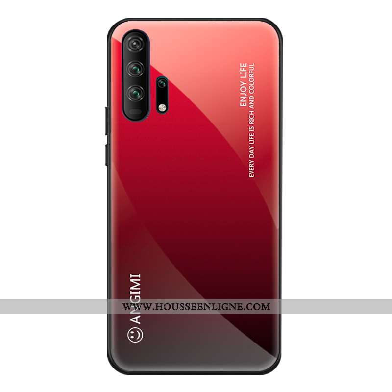 Housse Honor 20 Pro Protection Verre Tout Compris Silicone Incassable Dégradé Tendance Rose