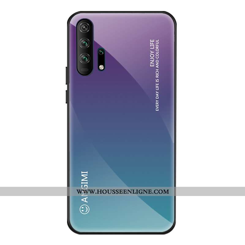 Housse Honor 20 Pro Protection Verre Tout Compris Silicone Incassable Dégradé Tendance Rose