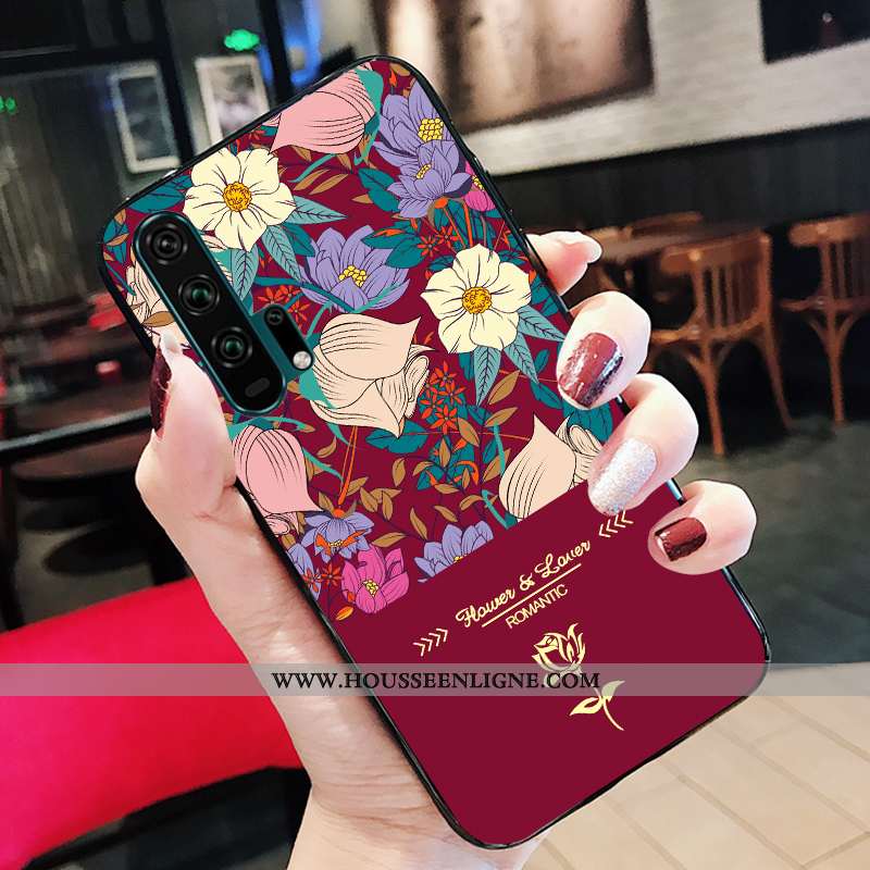 Housse Honor 20 Pro Silicone Personnalité Support Téléphone Portable Jeunesse Rouge Fluide Doux