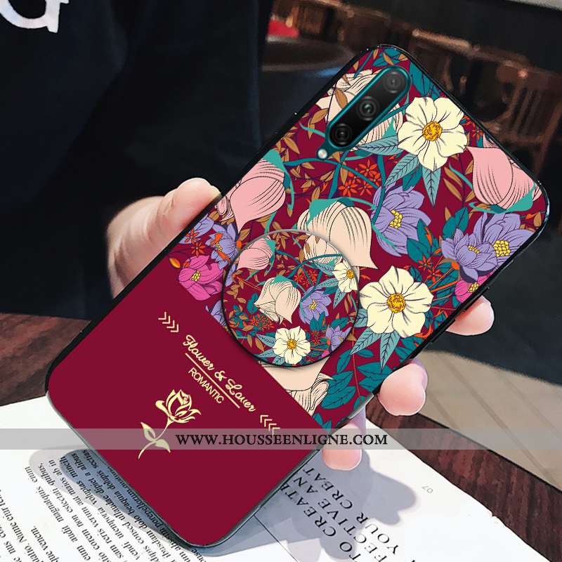 Housse Honor 20 Pro Silicone Personnalité Support Téléphone Portable Jeunesse Rouge Fluide Doux