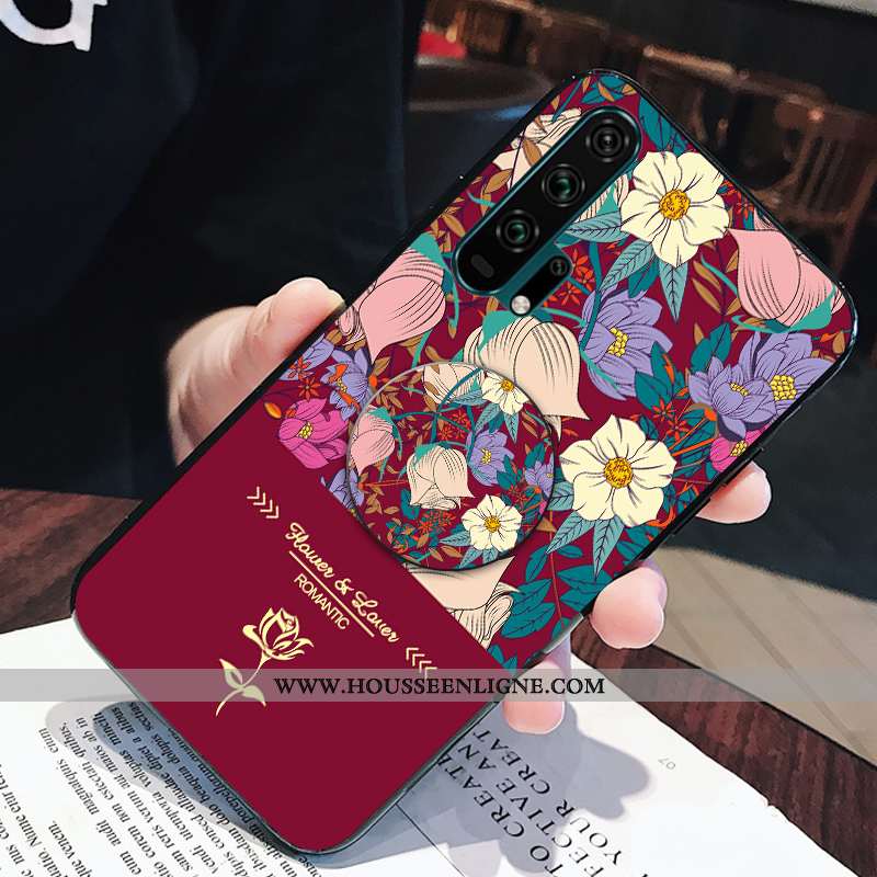 Housse Honor 20 Pro Silicone Personnalité Support Téléphone Portable Jeunesse Rouge Fluide Doux