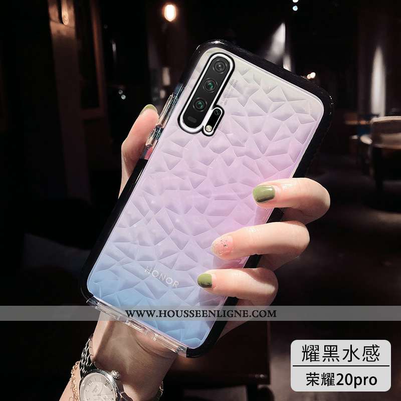 Housse Honor 20 Pro Tendance Fluide Doux Simple Téléphone Portable Noir Incassable Tout Compris