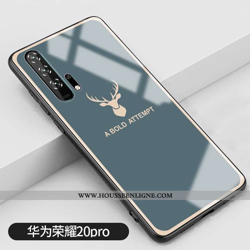Housse Honor 20 Pro Verre Créatif Vert Clair Téléphone Portable Miroir Petit Verte