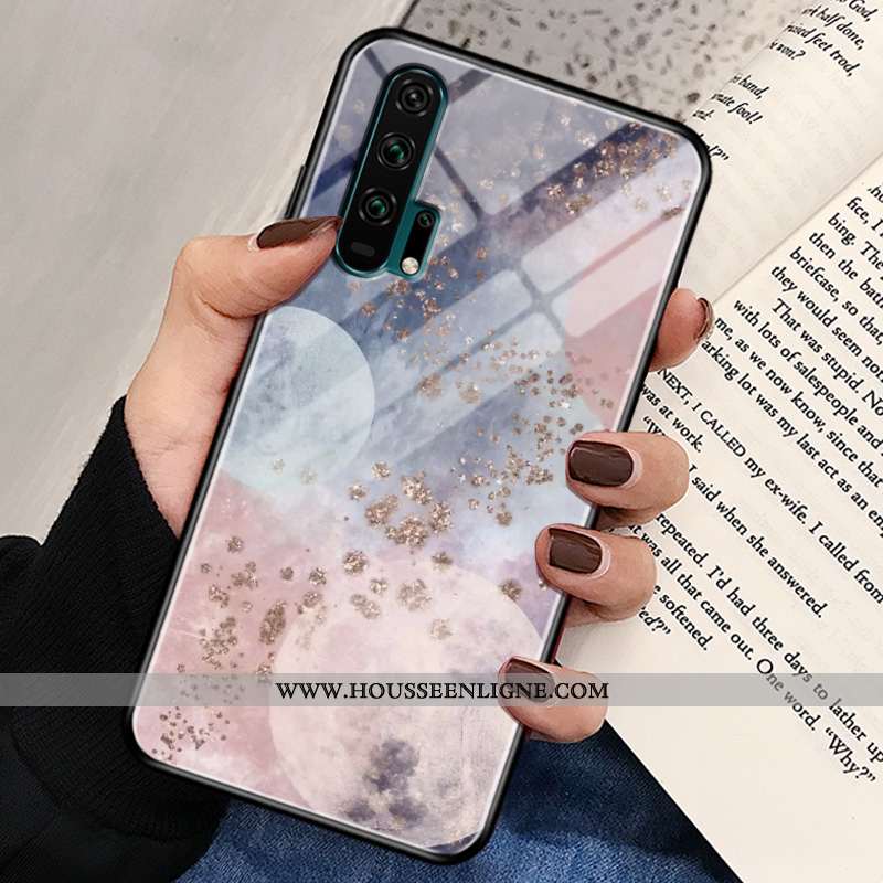 Housse Honor 20 Pro Verre Tendance Incassable Bleu Protection Téléphone Portable Rose