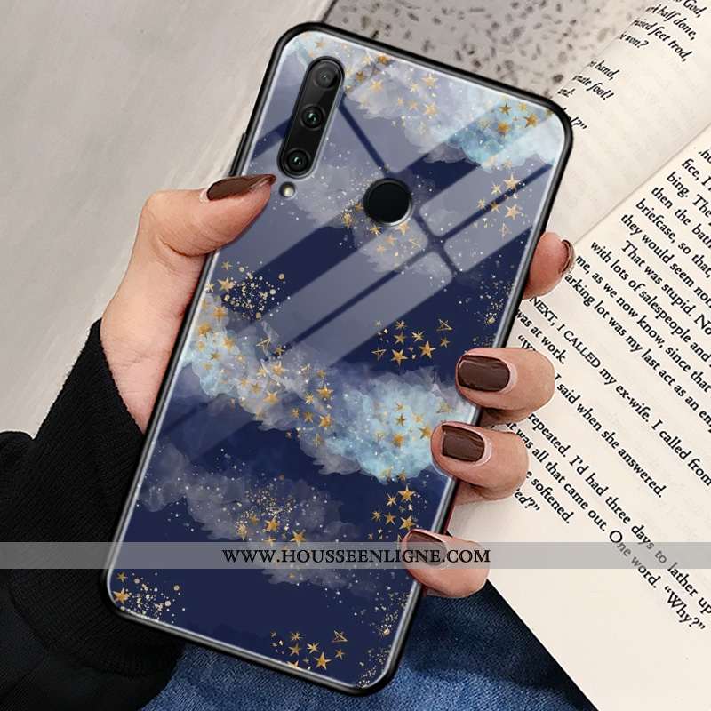 Housse Honor 20 Pro Verre Tendance Incassable Bleu Protection Téléphone Portable Rose