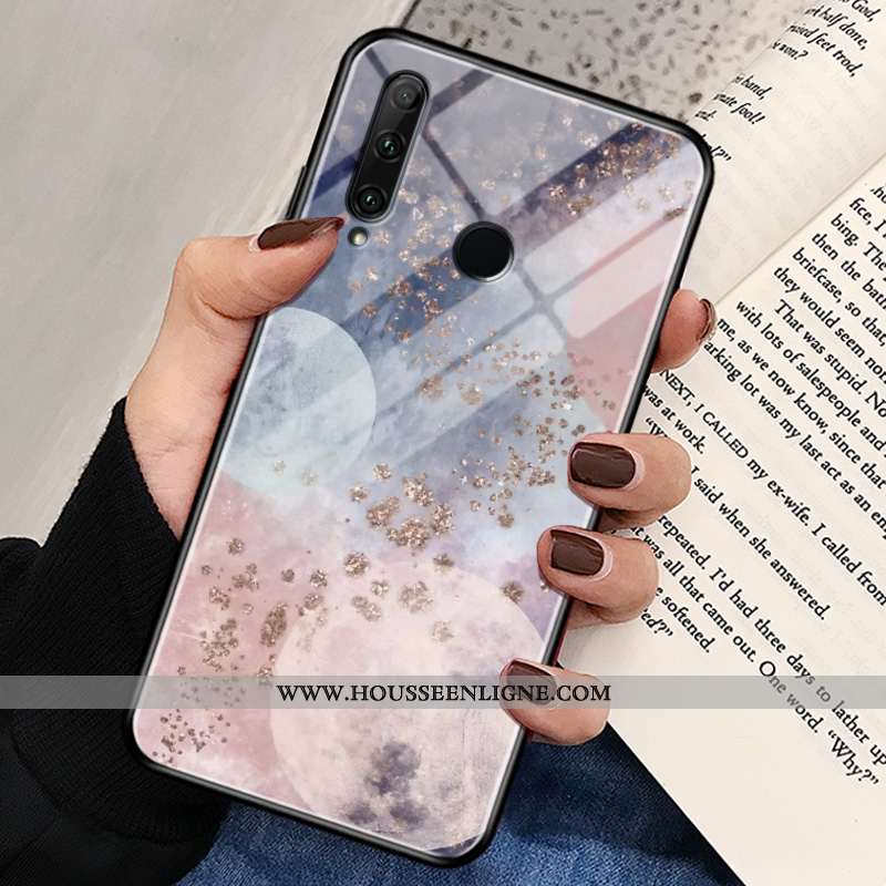 Housse Honor 20 Pro Verre Tendance Incassable Bleu Protection Téléphone Portable Rose