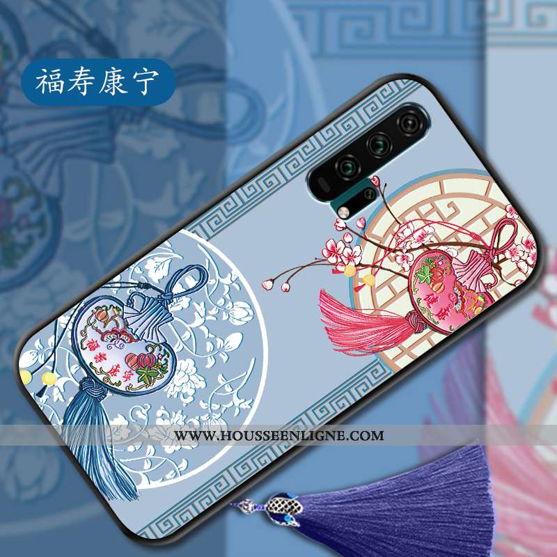 Housse Honor 20 Pro Vintage Ultra Étui Légère Rose Fluide Doux Gaufrage