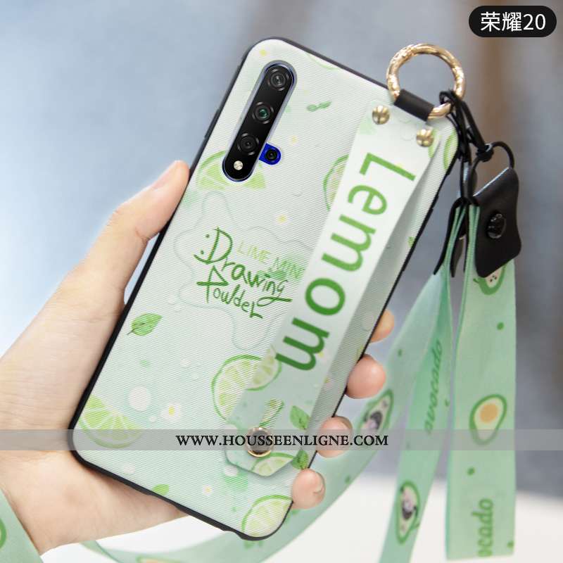 Housse Honor 20 Protection Délavé En Daim Jeunesse Étui Fruit Frais Tendance Verte