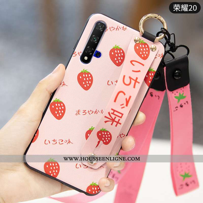 Housse Honor 20 Protection Délavé En Daim Jeunesse Étui Fruit Frais Tendance Verte
