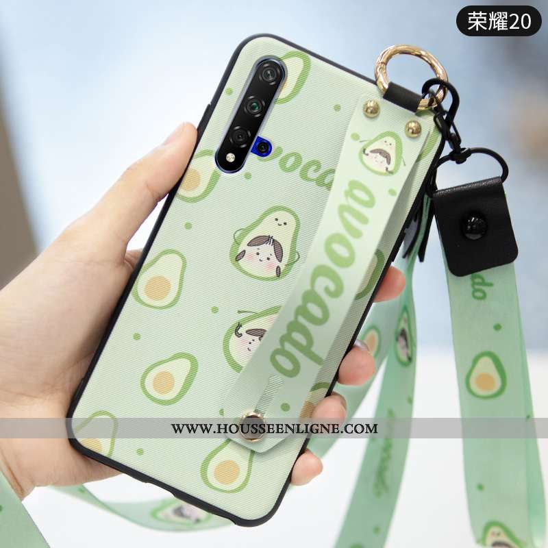 Housse Honor 20 Protection Délavé En Daim Jeunesse Étui Fruit Frais Tendance Verte