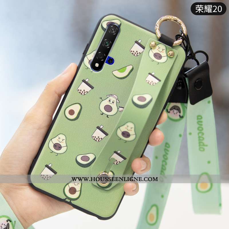 Housse Honor 20 Protection Délavé En Daim Jeunesse Étui Fruit Frais Tendance Verte