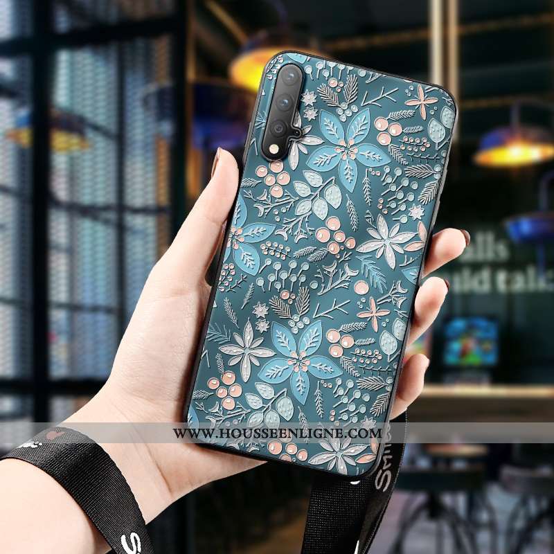Housse Honor 20 Protection Personnalité Tendance Téléphone Portable Fluide Doux Étui Silicone Verte
