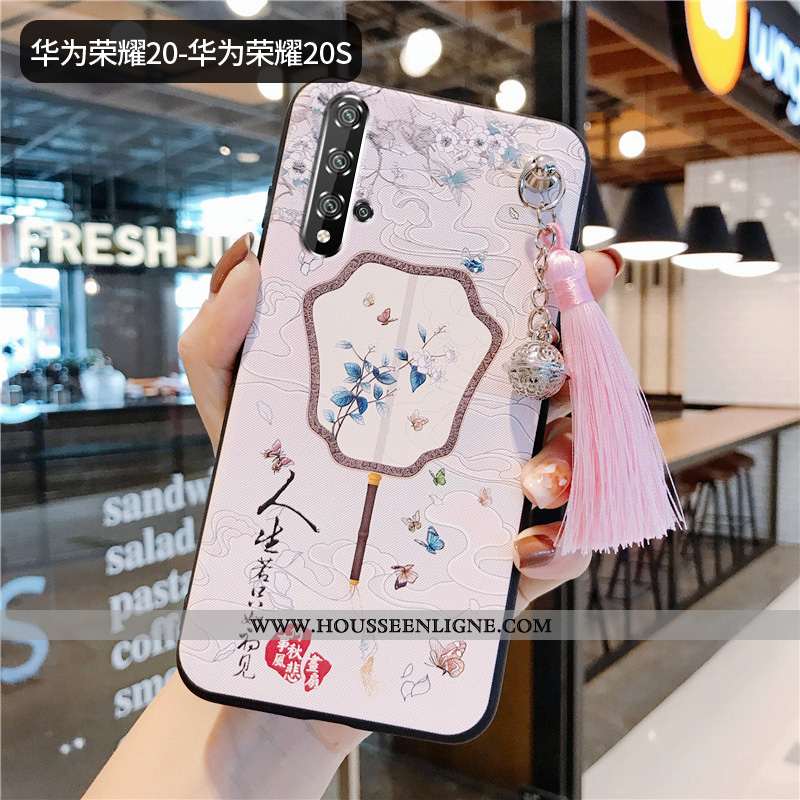 Housse Honor 20 Silicone Protection Vent Incassable Vintage Coque Étui Rouge