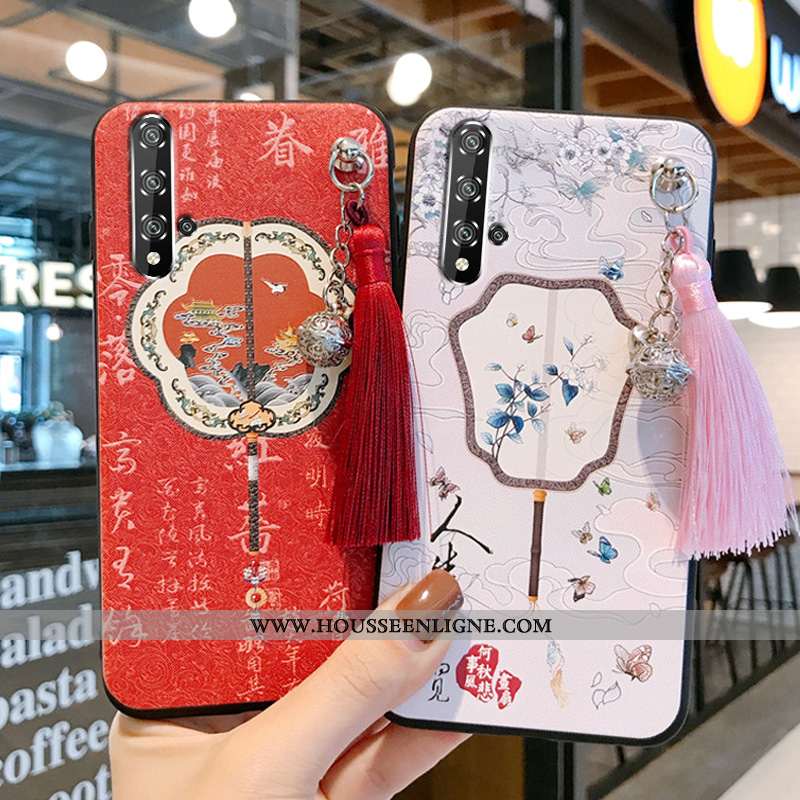 Housse Honor 20 Silicone Protection Vent Incassable Vintage Coque Étui Rouge