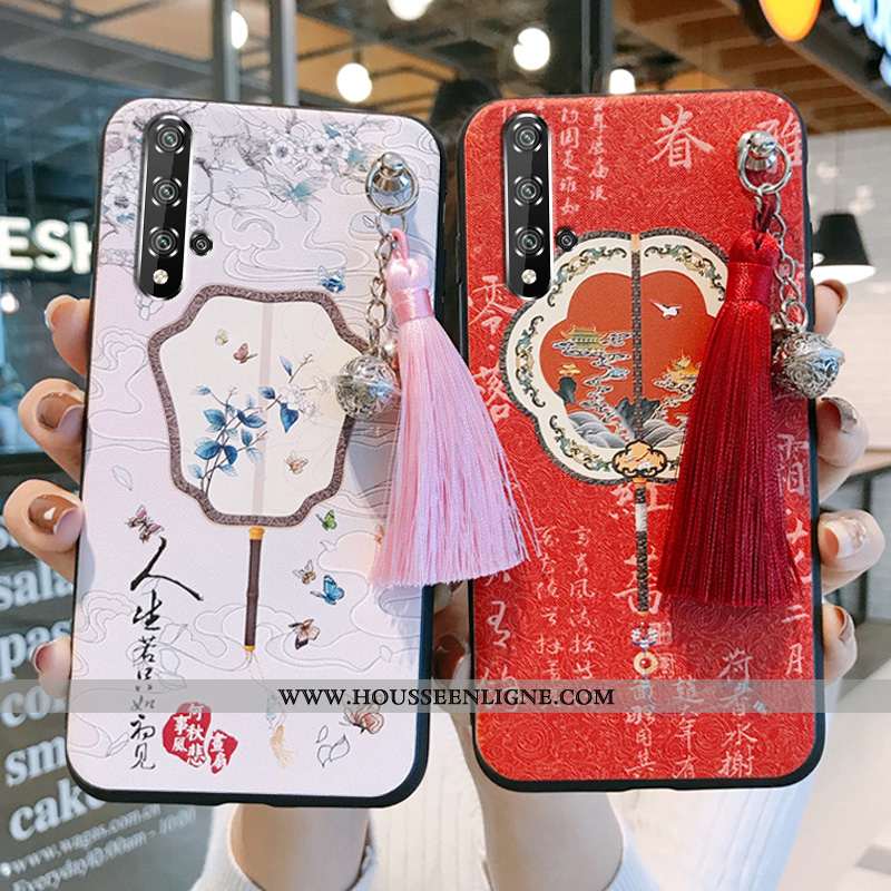 Housse Honor 20 Silicone Protection Vent Incassable Vintage Coque Étui Rouge
