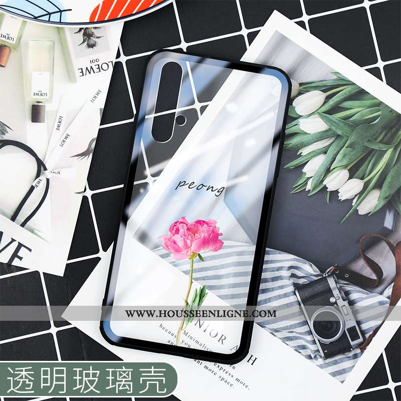 Housse Honor 20 Transparent Tendance Frais Fluide Doux Étui Feuilles Coque Verte