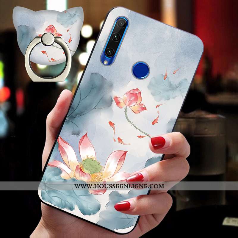 Housse Honor 20 Ultra Tendance Bleu Fluide Doux Légère Style Chinois Vent