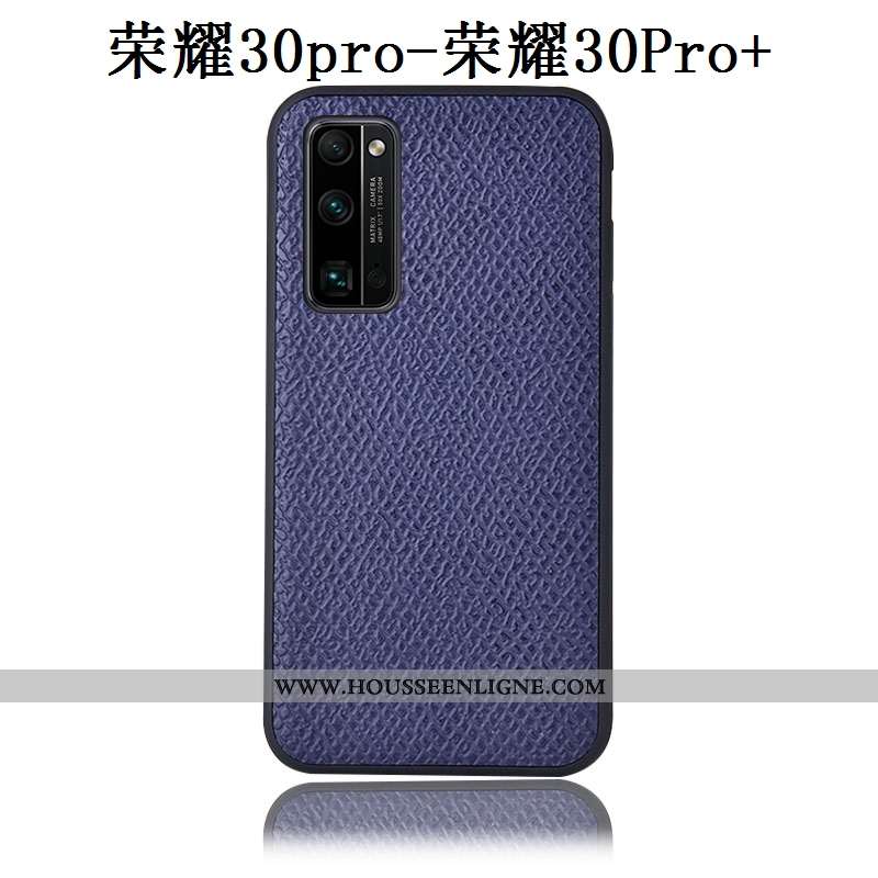 Housse Honor 30 Pro Cuir Véritable Modèle Fleurie Étui Tout Compris Coque Incassable Mesh Rose