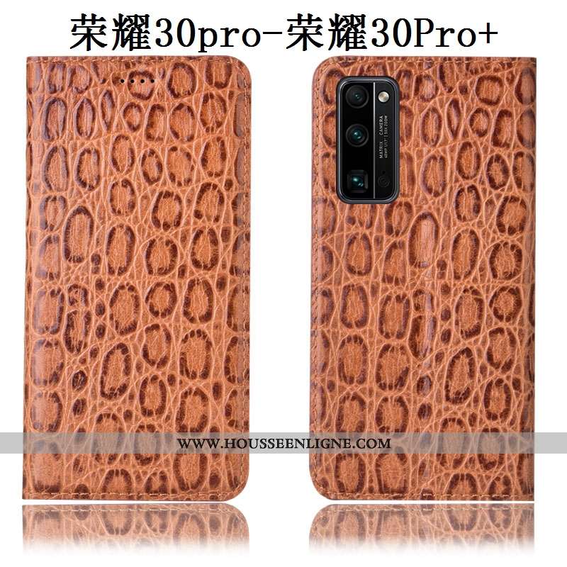 Housse Honor 30 Pro Cuir Véritable Protection Téléphone Portable Étui Tout Compris Noir