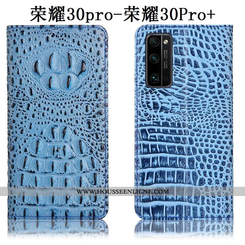 Housse Honor 30 Pro Cuir Véritable Protection Étui Téléphone Portable Incassable Tout Compris Khaki