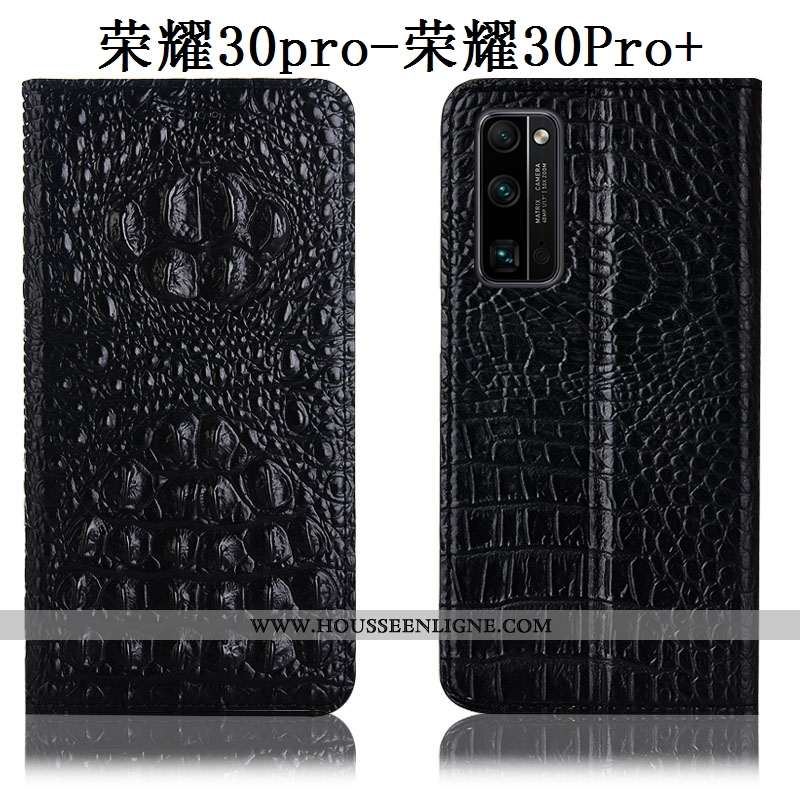 Housse Honor 30 Pro Cuir Véritable Protection Étui Téléphone Portable Incassable Tout Compris Khaki