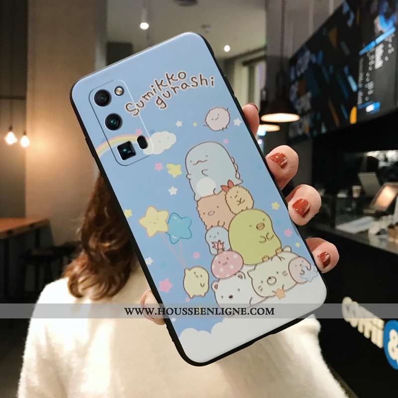 Housse Honor 30 Pro Gaufrage Dessin Animé Net Rouge Coque Silicone Créatif Légères Bleu