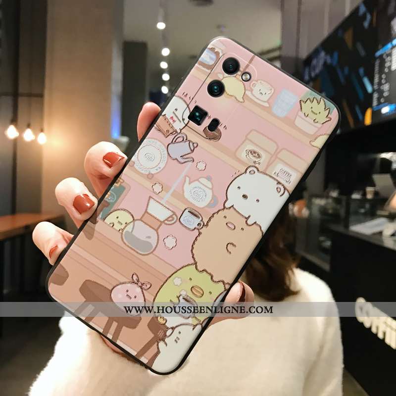 Housse Honor 30 Pro Gaufrage Dessin Animé Net Rouge Coque Silicone Créatif Légères Bleu