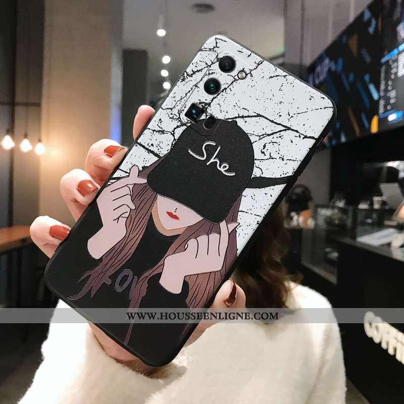 Housse Honor 30 Pro Gaufrage Dessin Animé Net Rouge Coque Silicone Créatif Légères Bleu