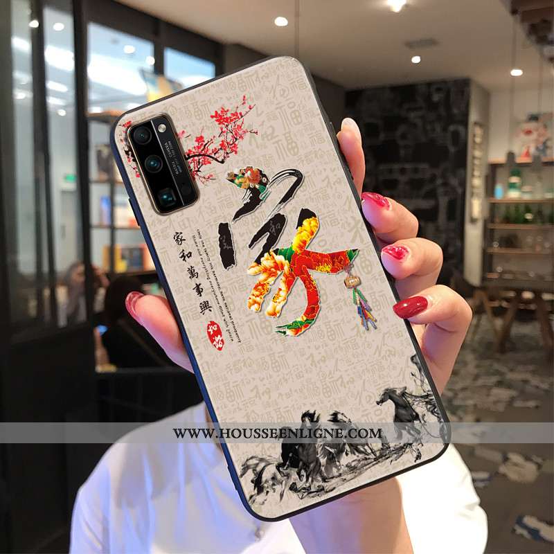 Housse Honor 30 Pro Personnalité Créatif Protection Étui Tout Compris Silicone Peinture Beige