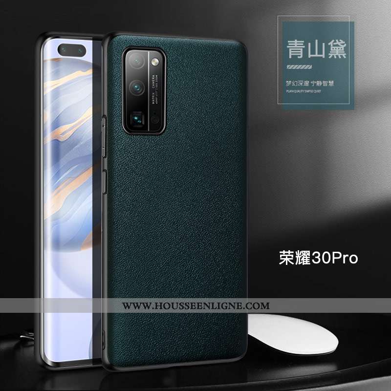 Housse Honor 30 Pro Personnalité Cuir Véritable Orange Net Rouge Cuir Haut Cuir Étui