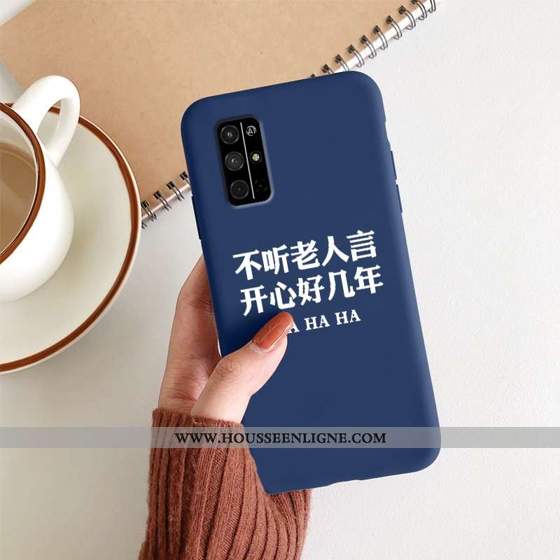 Housse Honor 30s Protection Personnalité Coque Incassable Bleu Marin Créatif Silicone Bleu Foncé