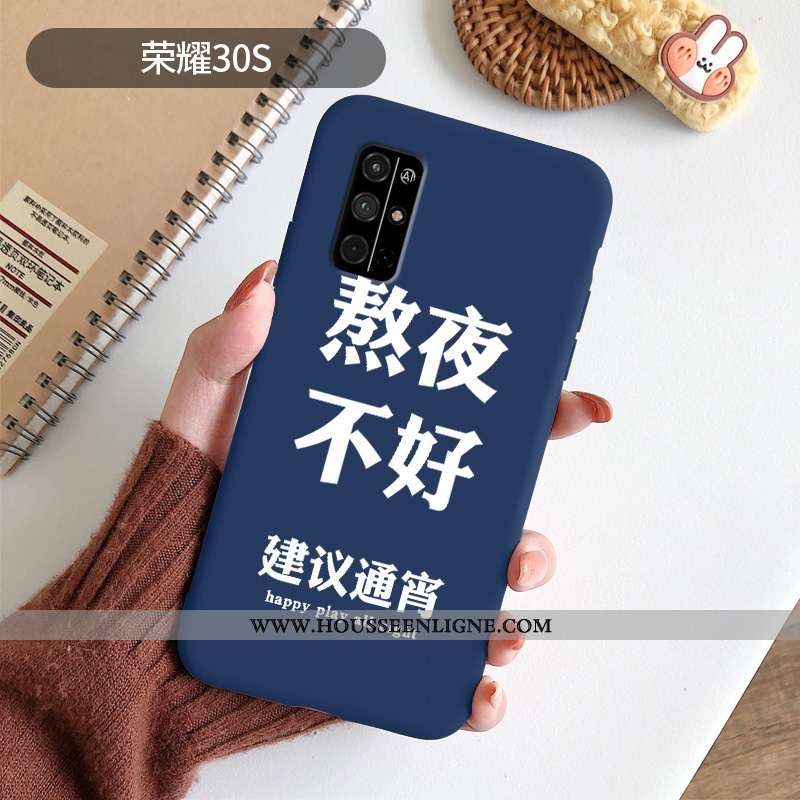 Housse Honor 30s Protection Personnalité Coque Incassable Bleu Marin Créatif Silicone Bleu Foncé