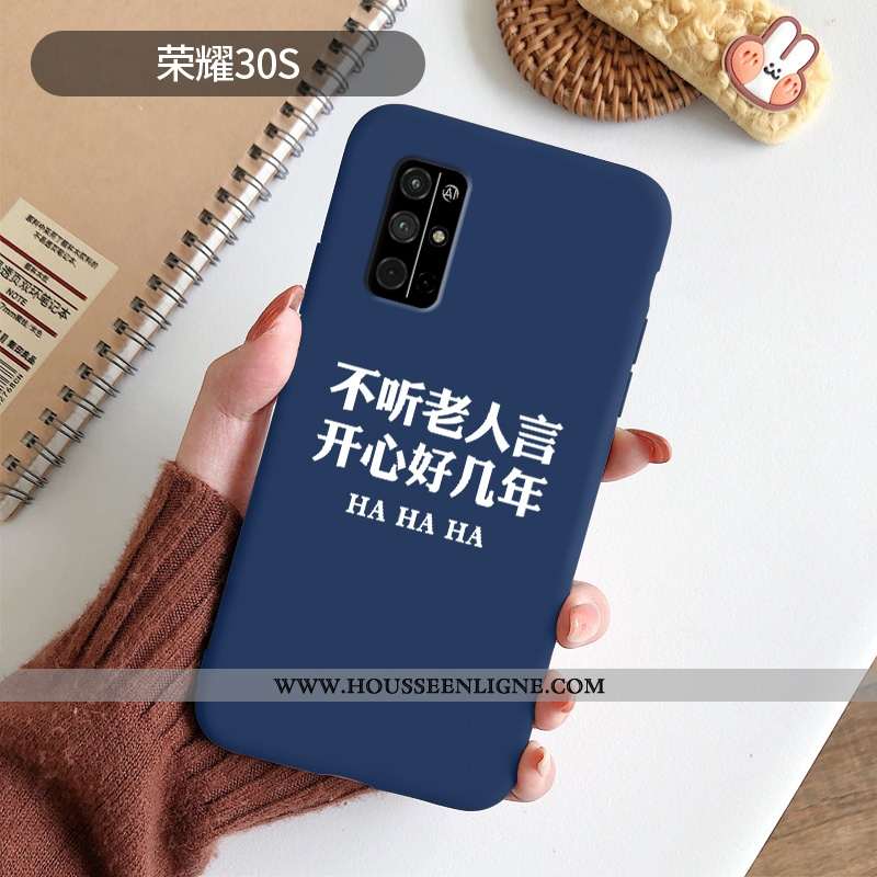 Housse Honor 30s Protection Personnalité Coque Incassable Bleu Marin Créatif Silicone Bleu Foncé