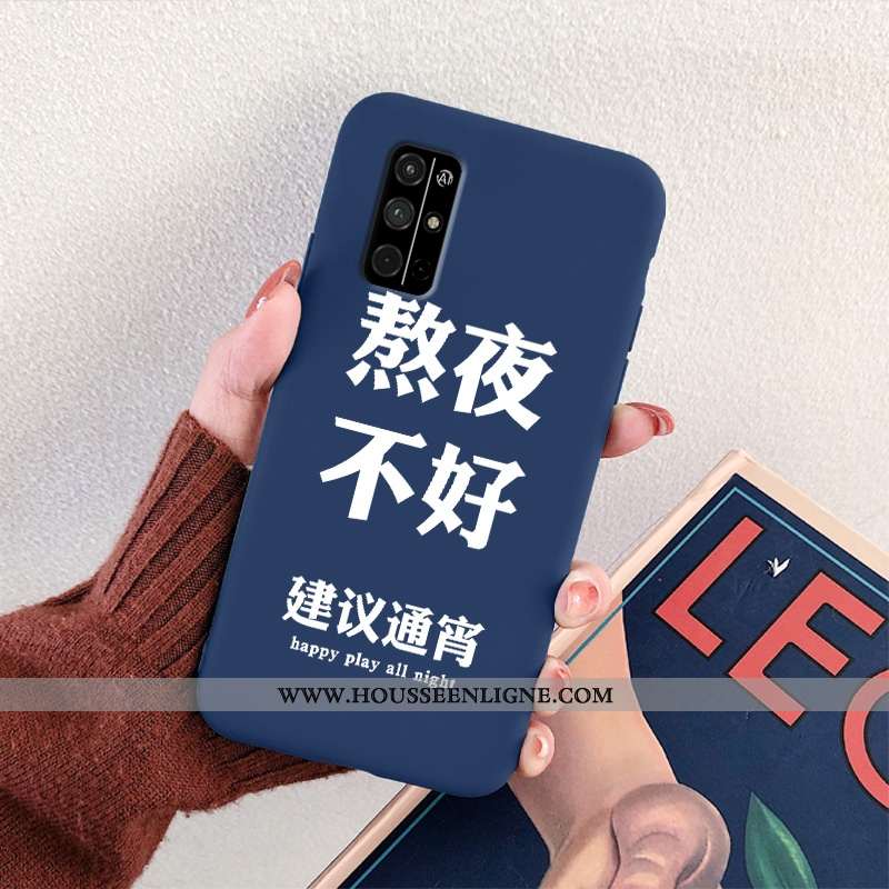 Housse Honor 30s Protection Personnalité Coque Incassable Bleu Marin Créatif Silicone Bleu Foncé
