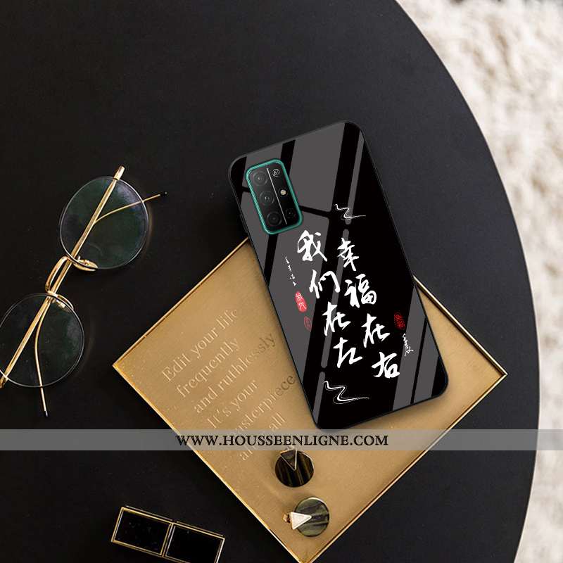 Housse Honor 30s Protection Verre Téléphone Portable Personnalité Étui Difficile Noir