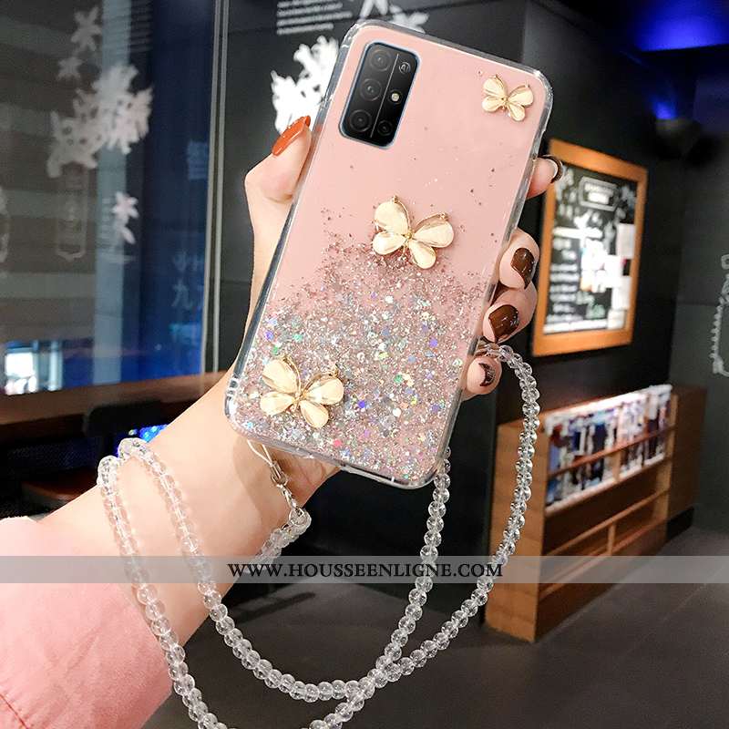Housse Honor 30s Silicone Personnalité Incassable Blanc Étui Créatif Chaîne De Perles Blanche