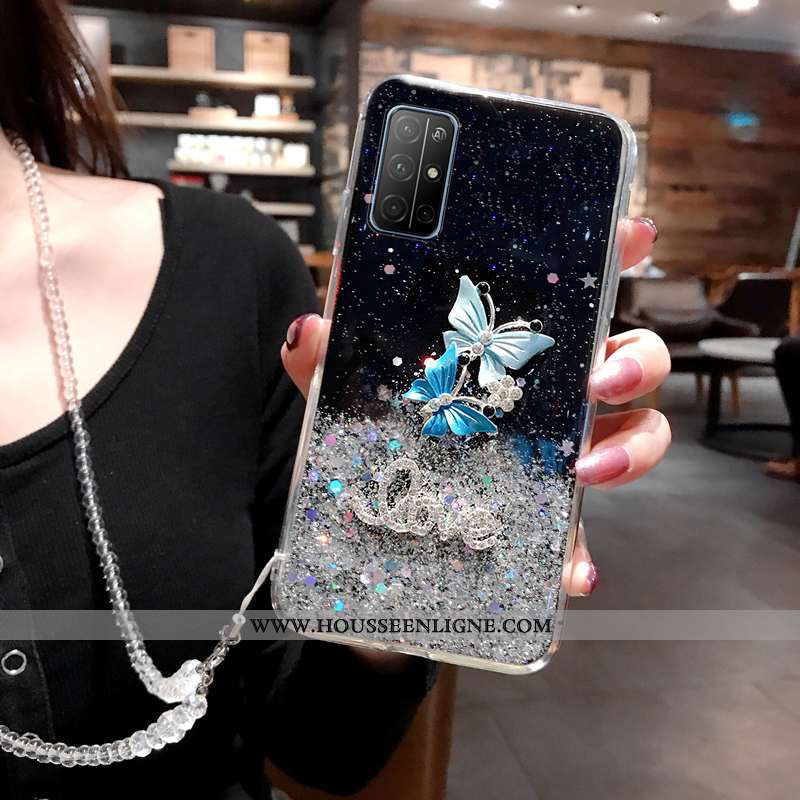 Housse Honor 30s Silicone Personnalité Incassable Blanc Étui Créatif Chaîne De Perles Blanche