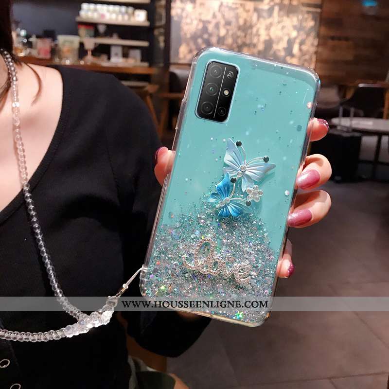 Housse Honor 30s Silicone Personnalité Incassable Blanc Étui Créatif Chaîne De Perles Blanche