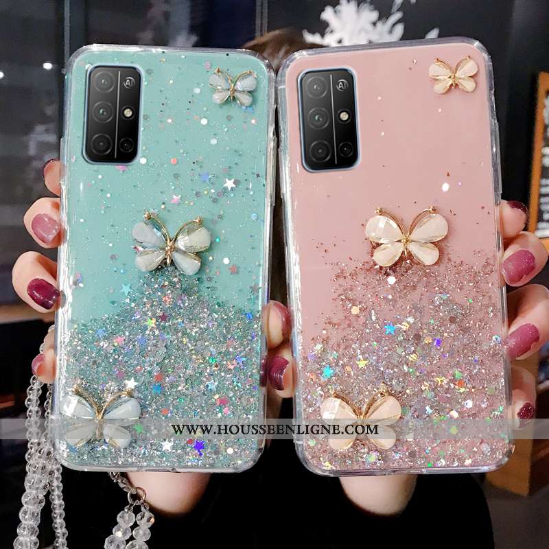 Housse Honor 30s Silicone Personnalité Incassable Blanc Étui Créatif Chaîne De Perles Blanche