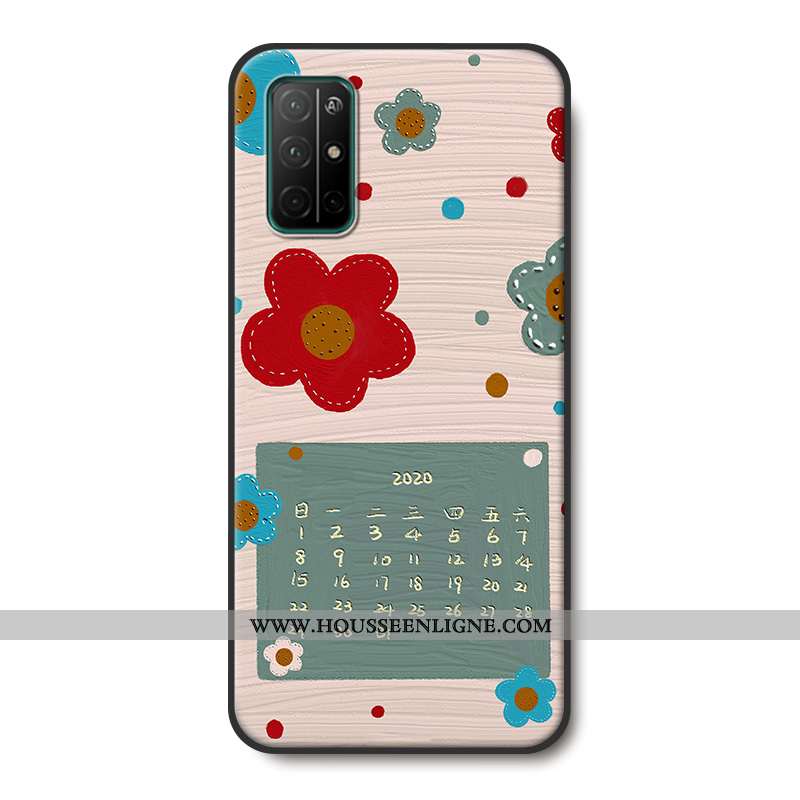 Housse Honor 30s Silicone Protection Petit Frais Téléphone Portable Gaufrage Étui Beige
