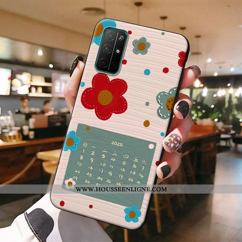 Housse Honor 30s Silicone Protection Petit Frais Téléphone Portable Gaufrage Étui Beige