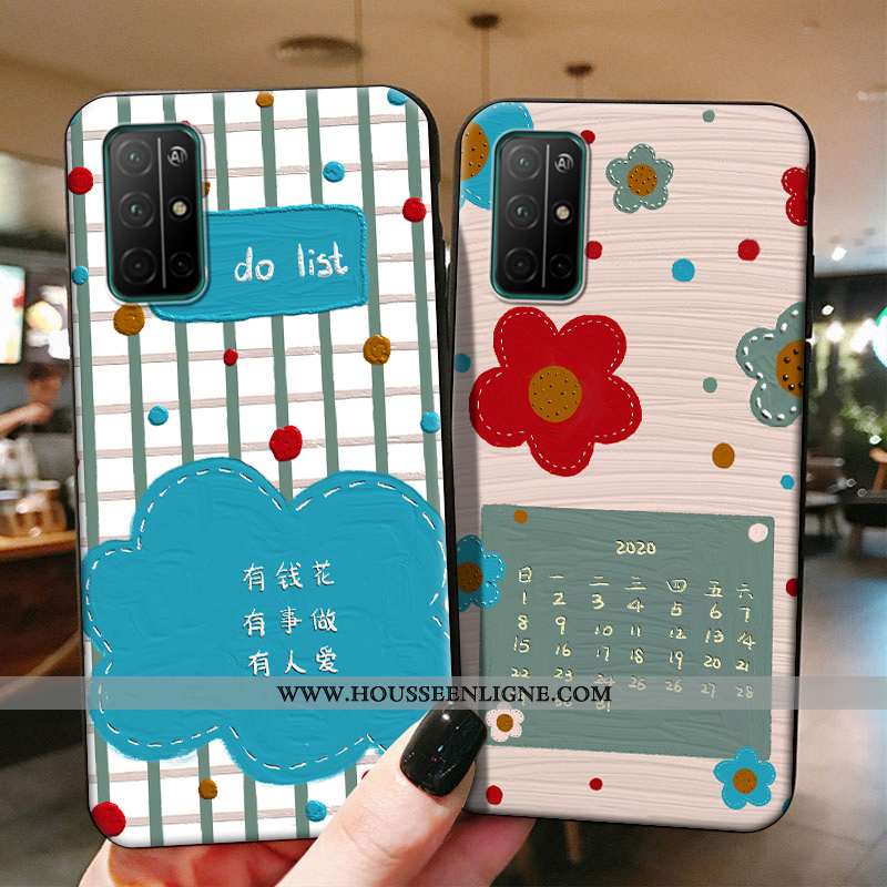 Housse Honor 30s Silicone Protection Petit Frais Téléphone Portable Gaufrage Étui Beige