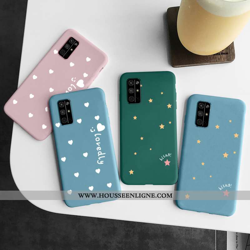 Housse Honor 30s Silicone Protection Téléphone Portable Personnalité Coque Amour Frais Bleu