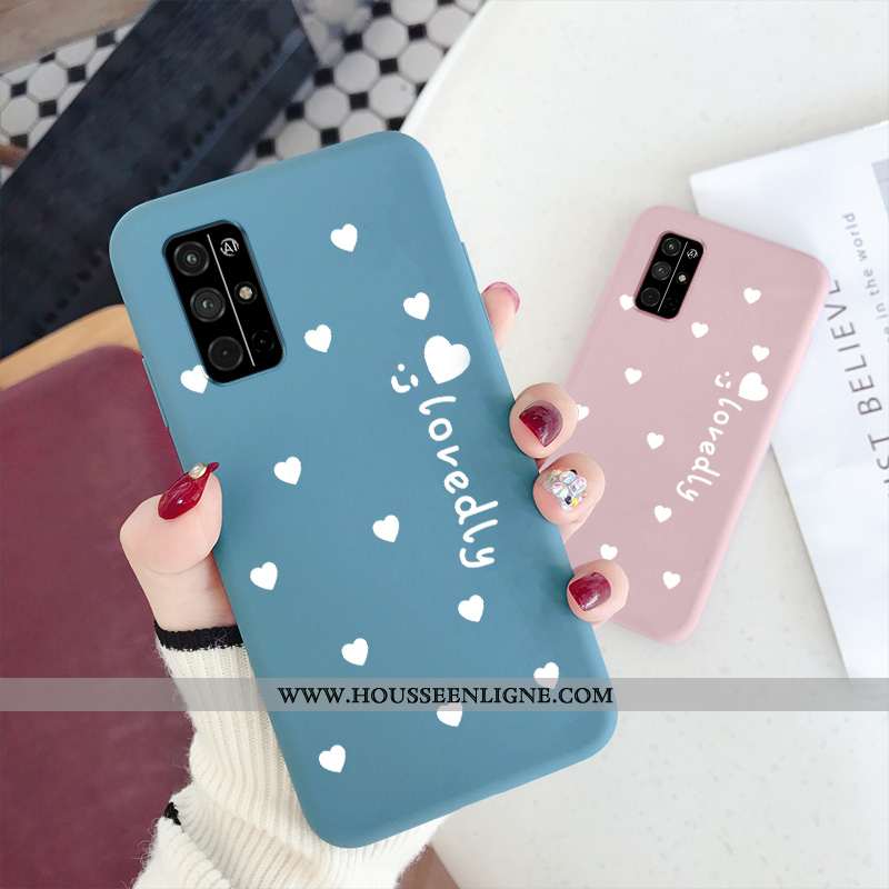 Housse Honor 30s Silicone Protection Téléphone Portable Personnalité Coque Amour Frais Bleu