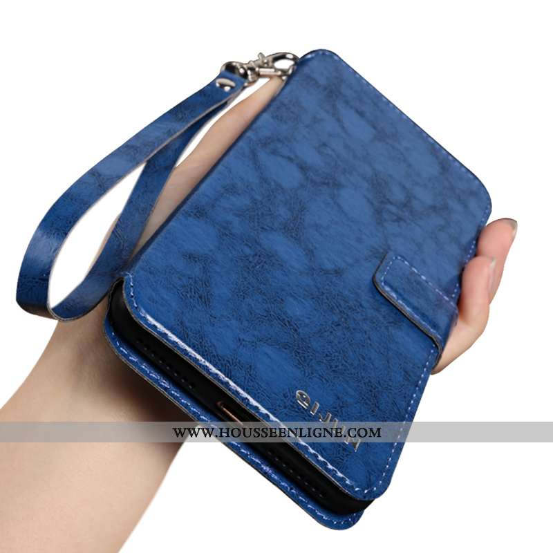 Housse Honor 9x Cuir Protection Étui Tout Compris Coque Téléphone Portable Bleu Foncé