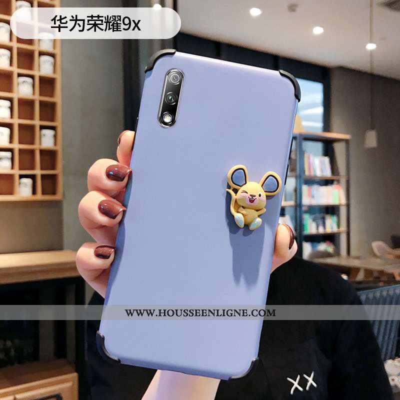 Housse Honor 9x Dessin Animé Charmant Protection Incassable Net Rouge Coque Simple Rose