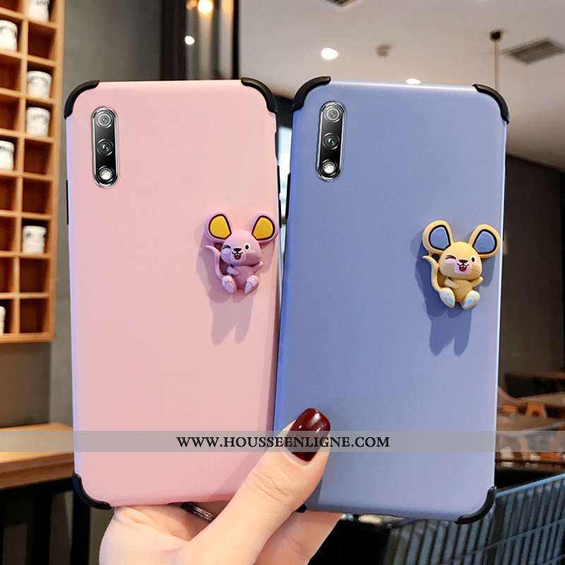 Housse Honor 9x Dessin Animé Charmant Protection Incassable Net Rouge Coque Simple Rose
